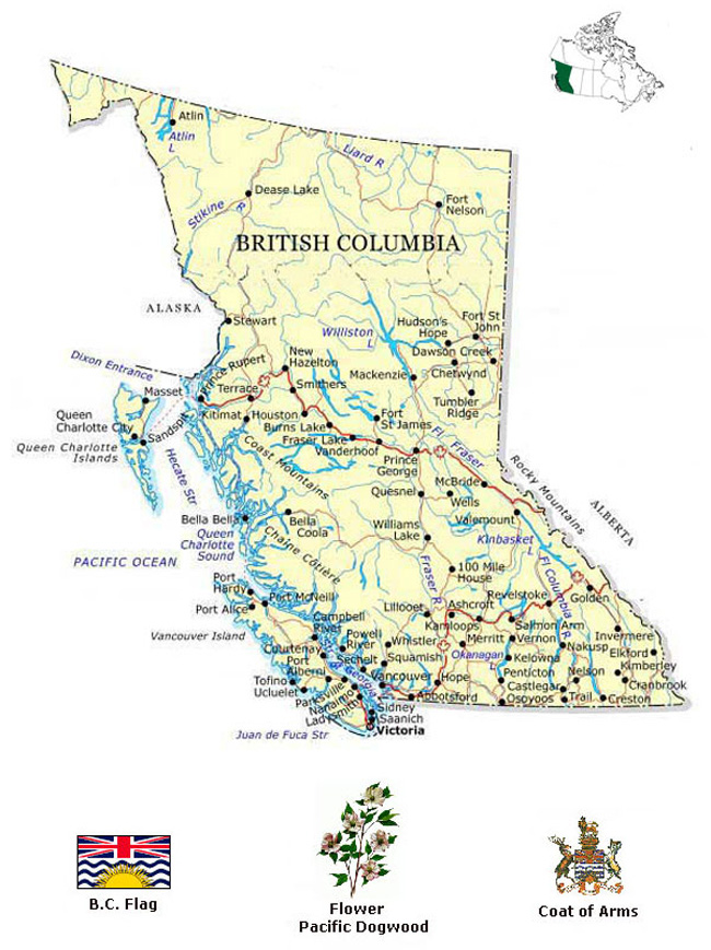 British Columbia Map