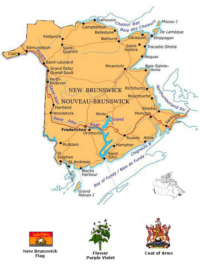 New Brunswick Map