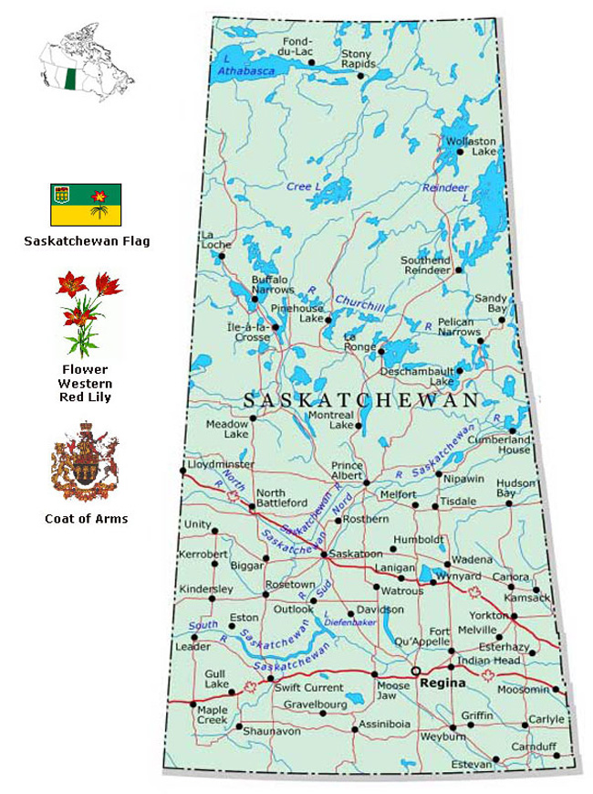 Saskatchewan Map